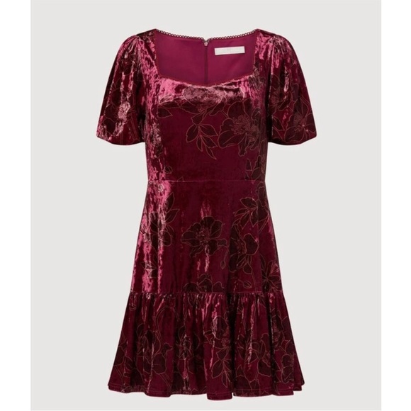 Rachel Parcell Crushed Velvet Mini Dress size 12 - Picture 2 of 13